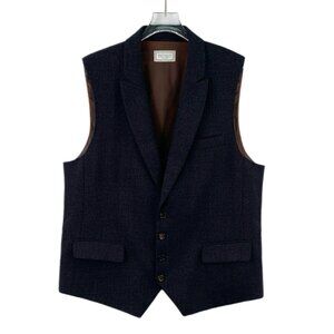Brunello Cucinelli black wool sleeveless vest